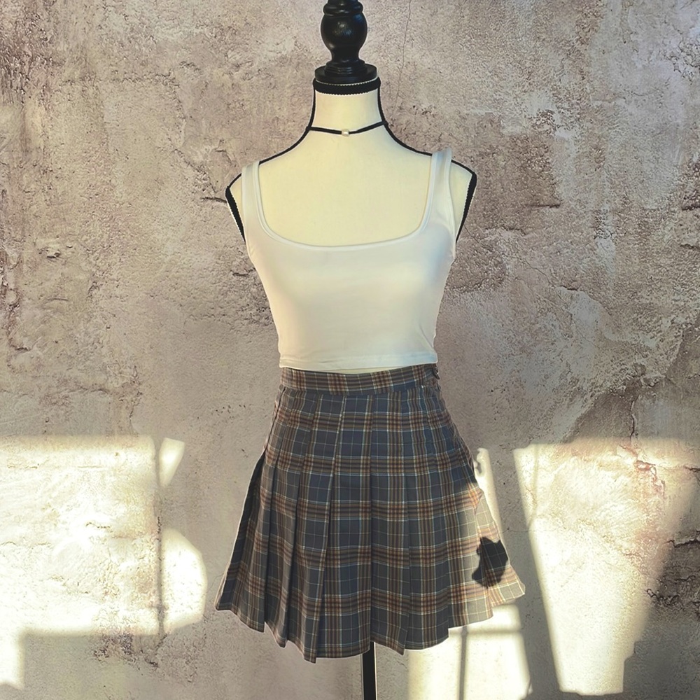 JK skirt school girl mini skirt plaid mini skirt